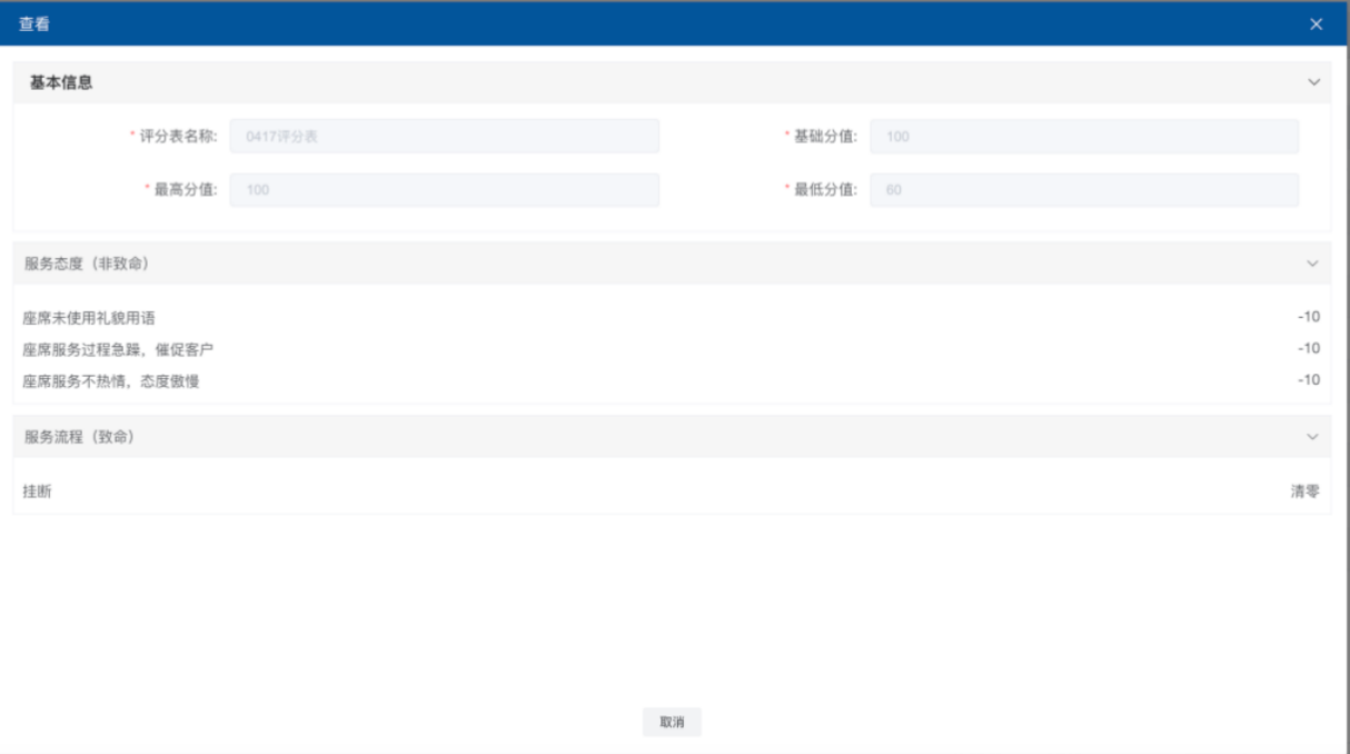 Scoring Form